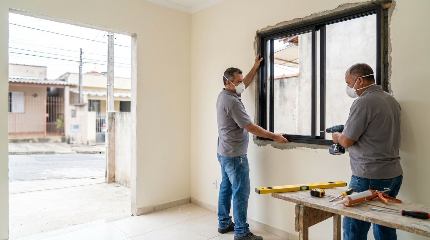 Esquadria de alumínio preta em Teresina-PI